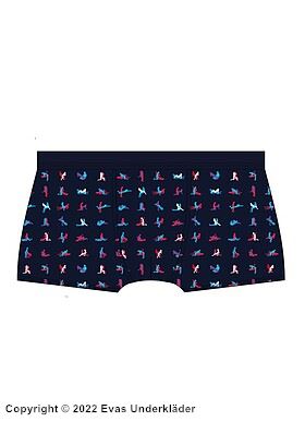 Boxershorts, myk bomull, kjærlighetsstillinger (mønster)